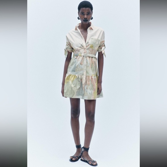 ZARA PRINTED SHORT DRESS - Picture 2 of 10